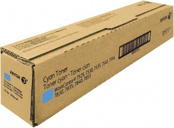 Xerox - Cyan Toner Cartridge - Use with Xerox WorkCentre 7525, 7535, 7530, 7545, 7556 - Strong Tooling