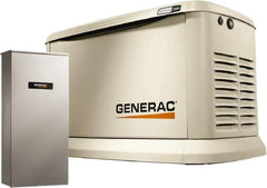 Generac Power - 1 Phase LP & NG Air Cooled Standby Power Generator - 120/240 V, 22 kW, OHVI, Bisque Aluminum Enclosure, Use 140 (LP) & 310 (NG) to Fuel - Strong Tooling