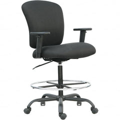 ALERA - 49-1/4" High Big & Tall Swivel/Tilt Chair - 29-1/2" Wide x 25-3/4" Deep, Fabric Mesh Seat, Black - Strong Tooling