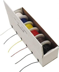 Made in USA - 20 AWG, 1 Strand, 100' OAL, Tinned Copper Hook Up Wire - Black, White, Red, Green, Blue & Yellow PVC Jacket - Strong Tooling