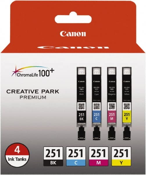 Canon - Cyan, Magenta, Yellow & Black Ink Cartridge - Use with Canon PIXMA iP7220, iP8720, iX6820, MG5420, MG5520, MG5620, MG6320, MG6420, MG6620, MG7120, MG7520, MX922 - Strong Tooling