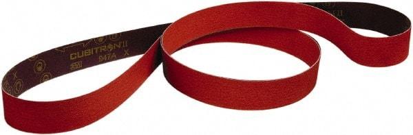 3M - 3/4" Wide x 20-1/2" OAL, 80 Grit, Ceramic Abrasive Belt - Ceramic, Medium, Coated, Series 947A - Strong Tooling