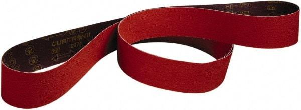 3M - 6" Wide x 48" OAL, 60 Grit, Ceramic Abrasive Belt - Ceramic, Medium, Coated, Series 947A - Strong Tooling