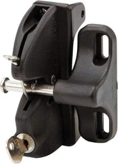 D&D Technologies - 2.830" Bar Latch Length, 3.54" High, Polymer Adjustable Gate Latch - Black Finish, 1.8" Bar Latch Projection, 7/16" Hole Diam - Strong Tooling