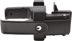 D&D Technologies - 3-1/4" Bar Latch Length, 4.17" High, Polymer Adjustable Gate Latch - Black Finish, 3-1/4" Bar Latch Projection, 1" Hole Diam - Strong Tooling