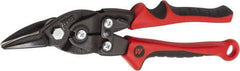 Wiss - 1-3/8" Length of Cut, Left Pattern Aviation Snip - 10-1/4" OAL, Nonslip Grip Handle, 18 AWG Steel Capacity - Strong Tooling