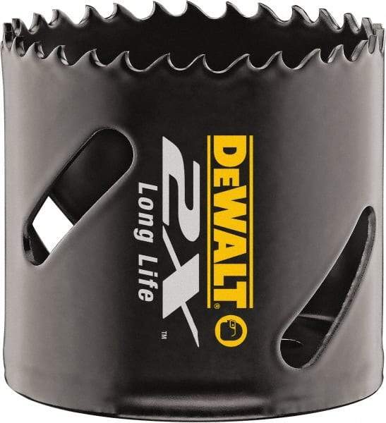 DeWALT - 3-1/8" Diam, 1-7/8" Cutting Depth, Hole Saw - Bi-Metal Saw, Toothed Edge - Strong Tooling