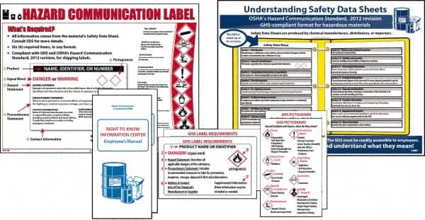 NMC - Not Applicable Hazmat, Spill Control & Right to Know Training Kit - English, Includes Posters, Wallet Cards, Booklets - Strong Tooling