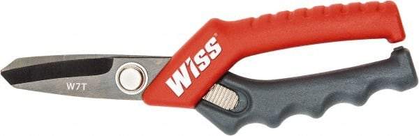 Wiss - 1-3/4" LOC, 7" OAL Stainless Steel Shears - Ergonomic, Plastic Straight Handle, For General Purpose Use - Strong Tooling