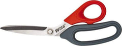 Wiss - 3" LOC, 8-1/2" OAL Stainless Steel Scissors - Plastic Offset Bent Handle, For General Purpose Use - Strong Tooling