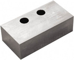 5th Axis - 6" Wide x 1.85" High x 3" Thick, Flat/No Step Vise Jaw - Soft, Aluminum, Manual Jaw, Compatible with V6105 Vises - Strong Tooling