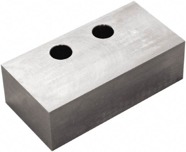 5th Axis - 6" Wide x 1.85" High x 3" Thick, Flat/No Step Vise Jaw - Soft, Steel, Manual Jaw, Compatible with V6105 Vises - Strong Tooling