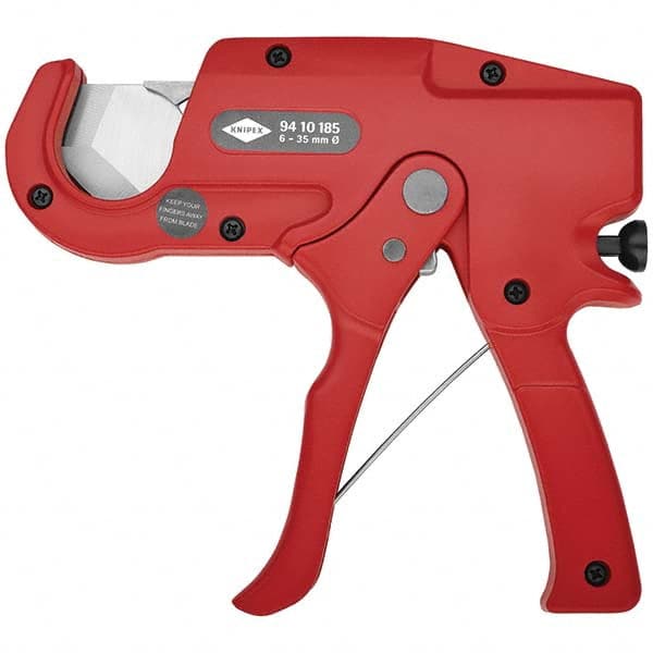 Knipex - Pipe & Tube Cutters Type: Trigger Action Plastic Pipe and Hose Cutter Maximum Pipe Capacity (Inch): 1-3/8 - Strong Tooling