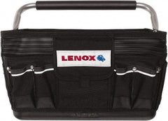 Lenox - 23 Pocket Black Ballistic Nylon Tool Bag - 19" Wide x 10" Deep x 12" High - Strong Tooling