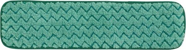 Rubbermaid - 469.9mm Long x 5-1/2" Wide Microfiber Dust Mop Pad - Green, Looped Head, Launderable - Strong Tooling