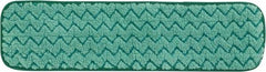 Rubbermaid - 469.9mm Long x 5-1/2" Wide Microfiber Dust Mop Pad - Green, Looped Head, Launderable - Strong Tooling