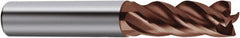 Guhring - 1", 4 Flute, Single End, Solid Carbide, 0.031" Corner Radius End Mill - 5" OAL, Right Hand Flute, 1-1/2" LOC, Right Hand Cut - Strong Tooling