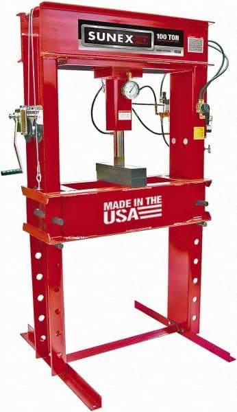 Sunex Tools - 100 Ton Air and Hydraulic Shop Press - 7 Inch Stroke, 1/3 HP - Strong Tooling