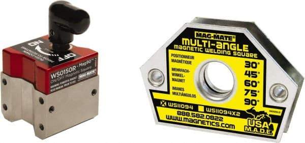 Mag-Mate - 1-1/2" Wide x 1-1/2" Deep x 2-1/2" High, Rare Earth Magnetic Welding & Fabrication Square - M5 x .80" Hole Thread, 37.5 Lb Capacity - Strong Tooling