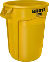 Rubbermaid - 20 Gal Yellow Round Trash Can - Polyethylene, 22.93" High - Strong Tooling