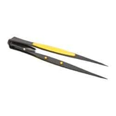 General - 6-1/4" OAL Illuminated Tweezers - Smooth Pointed Tip - Strong Tooling