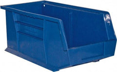 Durham - 14-5/8" Deep, Blue Plastic Hang and Stack Bins - 7" High x 8-1/4" Wide x 14-5/8" Long - Strong Tooling