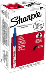 Sharpie - Blue Permanent Marker - Retractable Ultra Fine Tip, Alcohol Based Ink - Strong Tooling