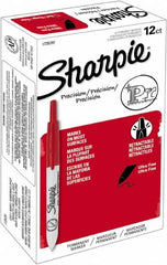 Sharpie - Red Permanent Marker - Retractable Ultra Fine Tip, Alcohol Based Ink - Strong Tooling