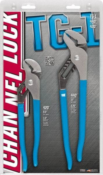 Channellock - 2 Piece Tongue & Groove Plier Set - Comes in Display Card - Strong Tooling