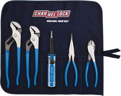 Channellock - 5 Piece Plier Set - Comes in Tool Roll - Strong Tooling