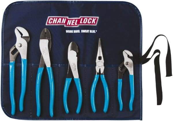 Channellock - 5 Piece Plier Set - Comes in Tool Roll - Strong Tooling