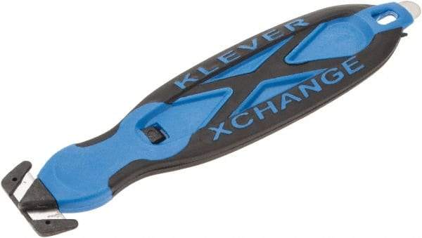 Klever Innovations - Fixed Replacement Head - Blue & Black Plastic Handle, 1 Blade Included - Strong Tooling