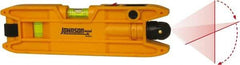 Johnson Level & Tool - 1 Beam 100' Max Range Torpedo - Red Beam, 3/8" at 50' Accuracy, 7" Long x 2" Wide x 51/64" High, Battery Included - Strong Tooling