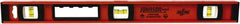 Johnson Level & Tool - 24" Long 3 Vial I-Beam Level - Aluminum, Black, 2 Plumb & 1 Level Vials - Strong Tooling