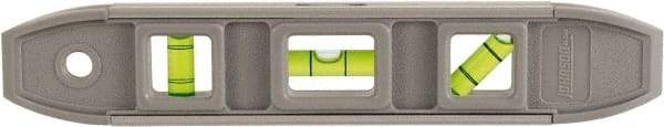 Johnson Level & Tool - Magnetic 9" Long 3 Vial Torpedo Level - Aluminum, Gray, 1 Plumb, 1 Level & 1 45° Vials - Strong Tooling