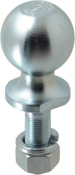 Reese - 2" Diam, 2-3/8" Shank Length, Hitch Ball - 3/4" Shank Diam, 3,500 Lb Capacity, Zinc Finish - Strong Tooling