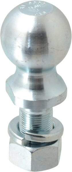 Reese - 2" Diam, 2" Shank Length, Hitch Ball - 1" Shank Diam, 7,500 Lb Capacity, Zinc Finish - Strong Tooling