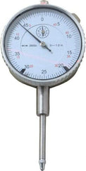 Value Collection - 1" Range, 0-50 Dial Reading, 0.0005" Graduation Dial Drop Indicator - 2.28" Dial, Revolution Counter - Strong Tooling