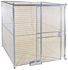 Folding Guard - 8' Wide x 2' High, Temporary Structure Galvanized Welded Wire Panel - 8' x 2' Panel - Strong Tooling