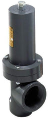 Plast-O-Matic - 3" Inlet, Angle Relief Valve - 100 Max psi, PVC - Strong Tooling