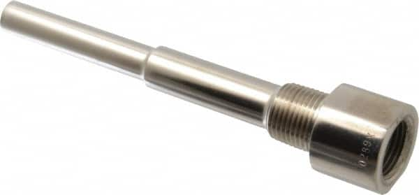 Alloy Engineering - 6 Inch Overall Length, 1/2 Inch Thread, 316 Stainless Steel Standard Thermowell - 4-1/2 Inch Insertion Length - Strong Tooling