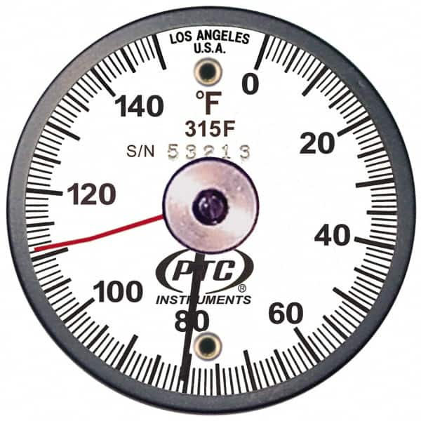 PTC Instruments - 150°F, 2 Inch Dial Diameter, Dual Magnet Mount Thermometer - 1° Division Graduation - Strong Tooling