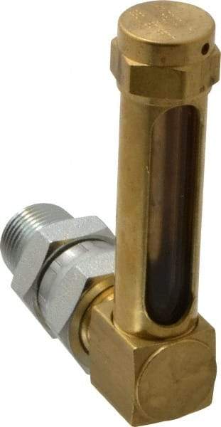 LDI Industries - 1-7/8 Inch Long Sight, 3/8 Inch Thread Size, Buna-N Seal Union Coupling, Vented Oil-Level Indicators and Gauge - 2-7/8 Inch Length to Center of Base - Strong Tooling