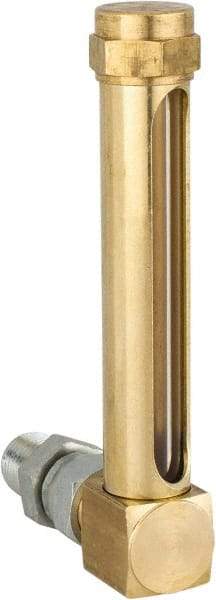 LDI Industries - 2-3/4 Inch Long Sight, 1/4 Inch Thread Size, Buna-N Seal Union Coupling, Vented Oil-Level Indicators and Gauge - 3-7/8 Inch Length to Center of Base - Strong Tooling