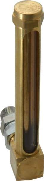 LDI Industries - 4-1/4 Inch Long Sight, 3/8 Inch Thread Size, Buna-N Seal Union Coupling, Vented Oil-Level Indicators and Gauge - 5-7/16 Inch Length to Center of Base - Strong Tooling