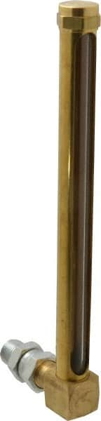 LDI Industries - 7-1/2 Inch Long Sight, 3/8 Inch Thread Size, Buna-N Seal Union Coupling, Vented Oil-Level Indicators and Gauge - 8-11/16 Inch Length to Center of Base - Strong Tooling