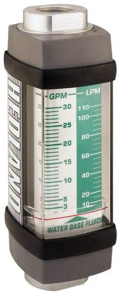 Hedland - 1-1/4" NPTW Port Water-Based Liquid Flowmeter - 3000 Max psi, 10 to 150 GPM, Anodized Aluminum - Strong Tooling