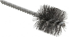 Schaefer Brush - 1 Inch Inside Diameter, 1-3/16 Inch Actual Brush Diameter, Carbon Steel, Power Fitting and Cleaning Brush - 3/16 Shank Diameter, 3-5/8 Inch Long, Twisted Wire Stem, 1-1/8 Inch Refrigeration Outside Diameter - Strong Tooling