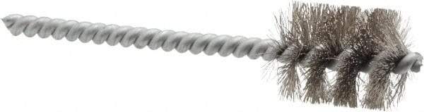 Schaefer Brush - 5/8 Inch Inside Diameter, 13/16 Inch Actual Brush Diameter, Stainless Steel, Power Fitting and Cleaning Brush - 3/16 Shank Diameter, 3-5/8 Inch Long, Twisted Wire Stem, 3/4 Inch Refrigeration Outside Diameter - Strong Tooling