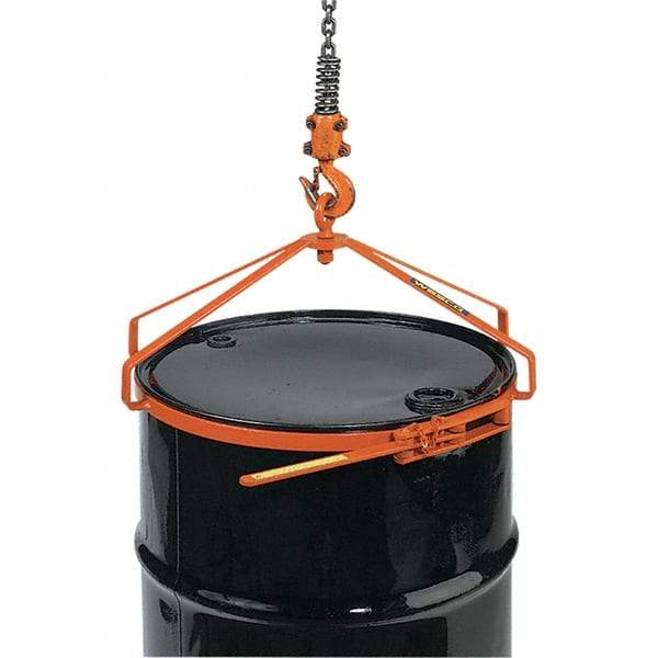 Wesco Industrial Products - 700 Lb Load Capacity, 55 Gal Drum Lifter - 23-1/2" Wide x 12-1/2" High, Steel Wheels - Strong Tooling